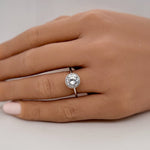 Load image into Gallery viewer, 2.00ct Bezel Engagement Ring, Round Bezel Simulate Diamond Engagement Ring, Sterling Silver, Proposal Ring, Bridal Ring, Bezel Set Ring