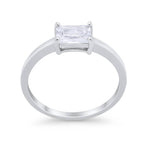 Load image into Gallery viewer, 1.00ct Horizontal Radiant Diamond Ring, Radiant Cut Horizontal Engagement Ring, Solitaire Radiant Ring, East West Diamond Ring