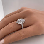 Load image into Gallery viewer, Marquise Art Deco Engagement Ring, Marquise Cluster Ring, Art Deco Proposal Ring, Wedding Ring, Promise Ring, Statement Ring