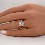 Load image into Gallery viewer, 2.50ct Oval Moissanite Engagement Ring, Oval Engagement Ring, Proposal Ring, Bridal Ring, Moissanite with Certificate, Hidden Halo
