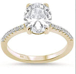 Load image into Gallery viewer, 2.50ct Oval Moissanite Engagement Ring, Oval Engagement Ring, Proposal Ring, Bridal Ring, Moissanite with Certificate, Hidden Halo