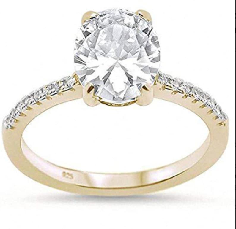 2.50ct Oval Moissanite Engagement Ring, Oval Engagement Ring, Proposal Ring, Bridal Ring, Moissanite with Certificate, Hidden Halo