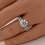 Load image into Gallery viewer, 2.00ct Solitaire Engagement Ring Set, 4 Prong Engagement Ring Set, Minimalist Rings Set, Bridal Set, Proposal Set, Round Diamond Solitaire