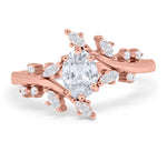Load image into Gallery viewer, 1.00ct Oval Moissanite Leaf Ring, Art Deco Ring, Leaf, Oval Moissanite Engagement Ring, Engagement Ring, Marquise Leaf Engagement Ring