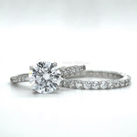 Load image into Gallery viewer, 2.00ct Solitaire Engagement Ring Set, 4 Prong Engagement Ring Set, Minimalist Rings Set, Bridal Set, Proposal Set, Round Diamond Solitaire