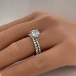 Load image into Gallery viewer, 2.00ct Solitaire Engagement Ring Set, 4 Prong Engagement Ring Set, Minimalist Rings Set, Bridal Set, Proposal Set, Round Diamond Solitaire