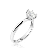Load image into Gallery viewer, 1.00ct Round Moissanite Solitaire Ring, 6 Prong Moissanite Engagement Ring, Bridal Ring, Proposal Ring, Sterling Silver with Vermeil