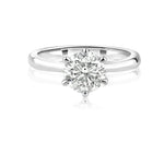 Load image into Gallery viewer, 1.00ct Round Moissanite Solitaire Ring, 6 Prong Moissanite Engagement Ring, Bridal Ring, Proposal Ring, Sterling Silver with Vermeil