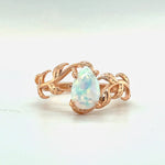Load image into Gallery viewer, Opal on a Vine Engagement Ring, Pear Opal Engagement Ring, Leaf Engagement Ring, Nature Inspired, Bridal Ring