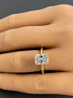 Load image into Gallery viewer, 2.50ct Radiant Cut Diamond Engagement Ring, IGI Certified Radiant Cut, Bridal Solitaire, Radiant Cut Lab Diamond Engagement Ring