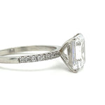 Load image into Gallery viewer, 2.50ct Emerald Cut Moissanite Engagement Ring, Emerald Cut Solitaire Ring, Moissanite, Sterling Silver, Gold, Rose Gold Vermeil