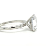 Load image into Gallery viewer, 2.50ct Emerald Cut Moissanite Engagement Ring, Emerald Cut Solitaire Ring, Moissanite, Sterling Silver, Gold, Rose Gold Vermeil