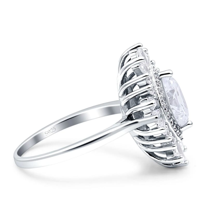 Art Deco Cluster Engagement Ring, Marquise Baguette Cluster, Wedding Ring Simulated Diamond, Bridal Ring Art Deco