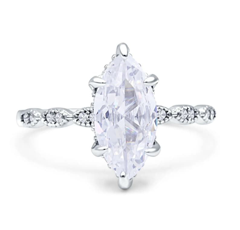 Oval Moissanite Ring, Thick Bank Engagement Ring, Oval Moissanite, Sterling Silver, Bold Modern Engagement Ring