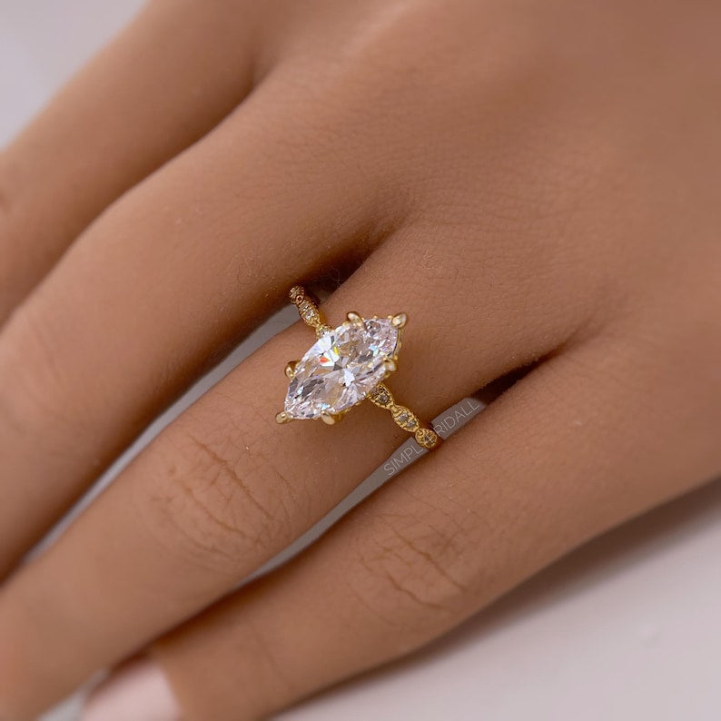 Oval Moissanite Ring, Thick Bank Engagement Ring, Oval Moissanite, Sterling Silver, Bold Modern Engagement Ring