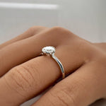 Load image into Gallery viewer, 1.00ct Round Moissanite Solitaire Ring, Bezel Moissanite Engagement Ring, Bridal Ring, Proposal Ring, Sterling Silver with Vermeil