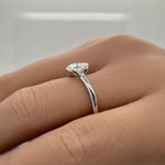 Load image into Gallery viewer, 1.00ct Round Moissanite Solitaire Ring, Bezel Moissanite Engagement Ring, Bridal Ring, Proposal Ring, Sterling Silver with Vermeil