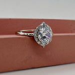 Load image into Gallery viewer, 1.00ct Round Moissanite Solitaire Ring, 6 Prong Moissanite Engagement Ring, Bridal Ring, Proposal Ring, Sterling Silver with Vermeil