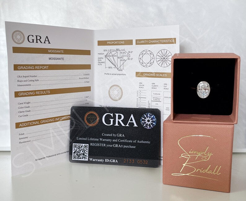 1.00ct Emerald Cut Moissanite Engagement Ring, Emerald Cut with Trapezoid Accent Stones, Genuine Moissanite GRA Certified, 3 Stone Ring