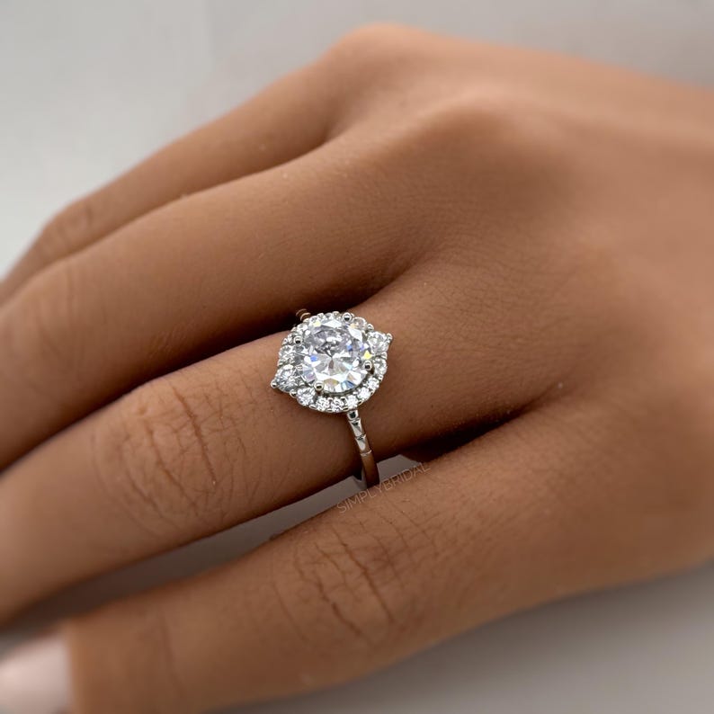 1.00ct Round Moissanite Solitaire Ring, 6 Prong Moissanite Engagement Ring, Bridal Ring, Proposal Ring, Sterling Silver with Vermeil