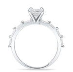 Load image into Gallery viewer, 1.75ct Emerald Cut Engagement Ring, Emerald Cut Baguette Band Ring, Emerald Cut CZ Baguette Ring Sterling Silver with Vermeil