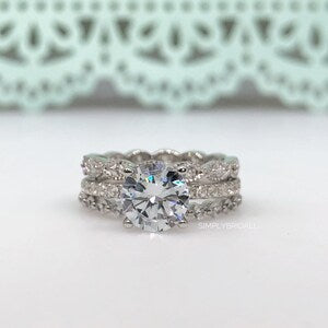 2.00ct Art Deco Engagement Ring Set