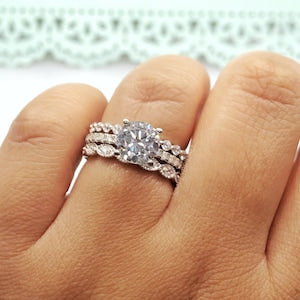 2.00ct Art Deco Engagement Ring Set