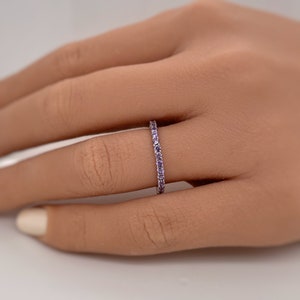 Amethyst Eternity Band