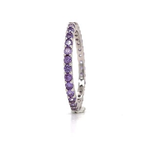 Amethyst Eternity Band