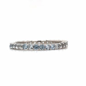 Aquamarine Eternity Band