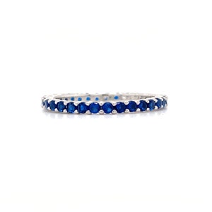 Blue Sapphire Eternity Band