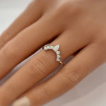 Load image into Gallery viewer, 14k Curved Opal Band, Fitted Opal Ring

