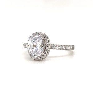 1.00ct  Oval Moissanite Engagement Ring