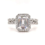 Load image into Gallery viewer, 2.00ct Emerald Cut Art Deco Engagement Ring Set
