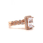 Load image into Gallery viewer, 2.00ct Emerald Cut Art Deco Engagement Ring Set
