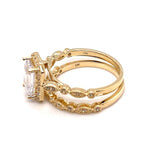 Load image into Gallery viewer, 2.00ct Emerald Cut Art Deco Engagement Ring Set
