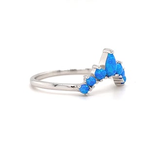 Curved Blue Opal Band