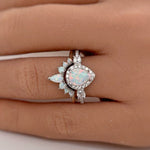 Load image into Gallery viewer, 14k Curved Opal Band, Fitted Opal Ring
