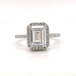 Load image into Gallery viewer, Emerald Cut Halo Engagement Ring
