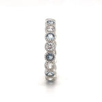 Load image into Gallery viewer, Aquamarine and Diamond Bezel Eternity Band
