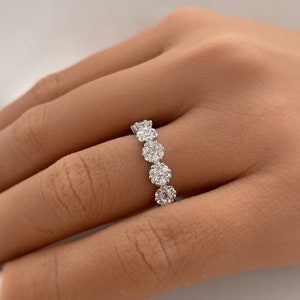 Diamond Cluster Eternity Band