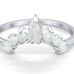 Load image into Gallery viewer, 14k Curved Opal Band, Fitted Opal Ring
