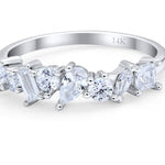 Load image into Gallery viewer, 14k Assorted Moissanite Band
