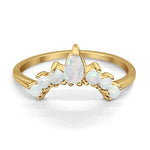 Load image into Gallery viewer, Curved Opal Band, Fitted Opal Ring
