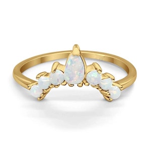 Curved Opal Band, Fitted Opal Ring