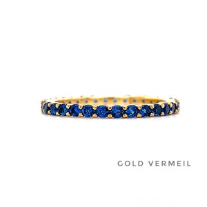 Blue Sapphire Eternity Band