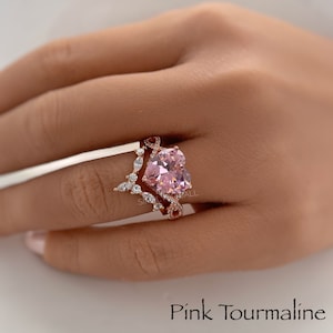 3 Ring Set 3.00ct Heart Engagement Ring Set