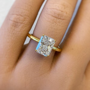 2.50ct Radiant Cut Moissanite Engagement Ring