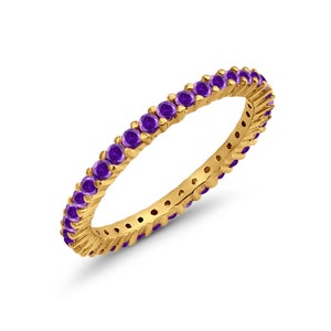 Amethyst Eternity Band