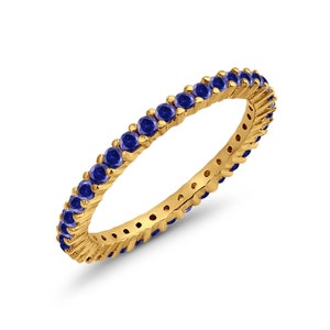 Blue Sapphire Eternity Band